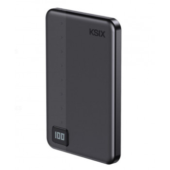 Ksix powerbank Magslim 5000 mAh magnetico USB-C PD 20W display digitale nero
