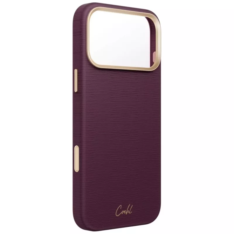 UNIQ Coehl Mirelle custodia per iPhone 18 Pro Max / 17 Pro Max ricarica magnetica bordeaux