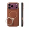 TORRAS Ostand Q3 VegSkin custodia per iPhone 18 Pro Max / 17 Pro Max, compatibile MagSafe, marrone