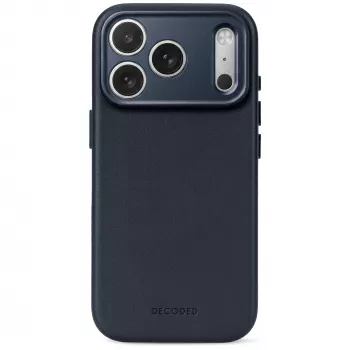 Decoded Leather Backcover – custodia in pelle per iPhone 18 Pro Max / 17 Pro Max, compatibile MagSafe (mezzanotte)