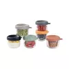 Beaba Set di contenitori in vetro con coperchio 6 x 150 ml Sunrise color mix