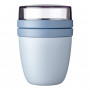 Mepal Ellipse Contenitore per alimenti 0,5 + 0,2 l, Nordic Blue