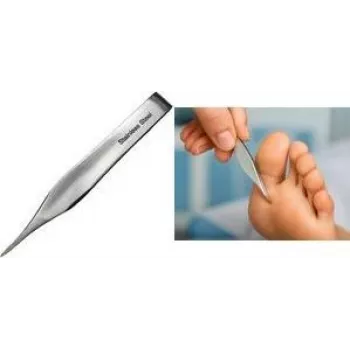 FIRST AID ONLY Pinzetta per schegge, 144 mm, argento in acciaio inox, per lavori di presa e trattenuta di precisione