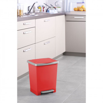 Tatay Millenium cestino con pedale, 23 l, rosso