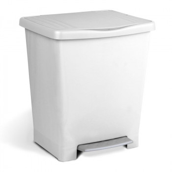 Tatay Millenium cestino con pedale, 23 l, bianco
