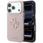 Guess cover con logo in resina grande e goffrata per iPhone 18 Pro / 17 Pro, rosa