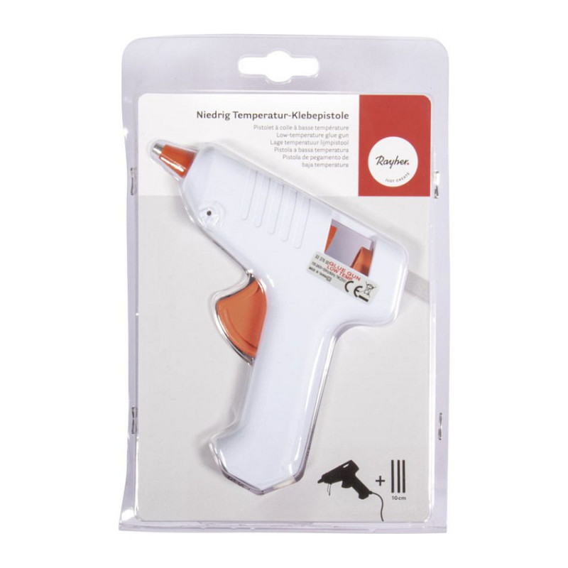 Rayher mini pistola per colla a caldo per bassa temperatura, bianco