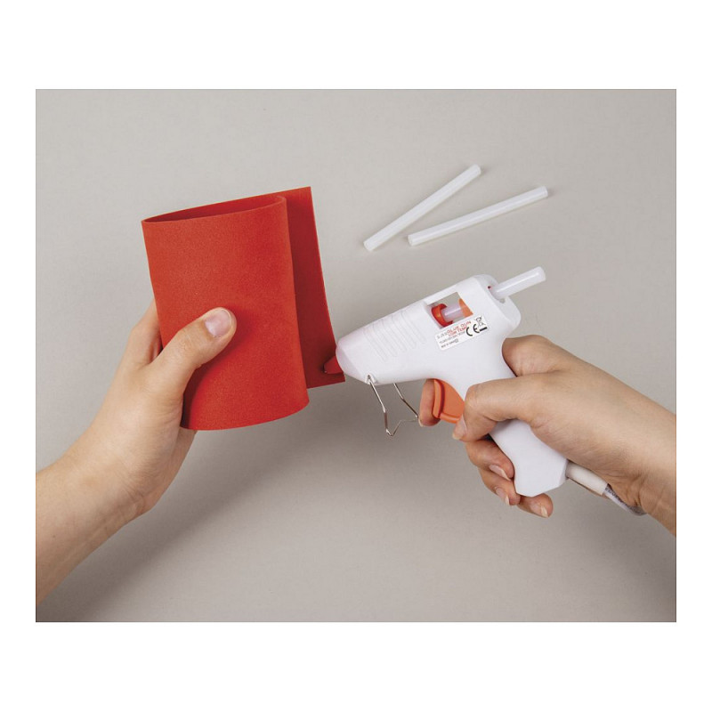 Rayher mini pistola per colla a caldo per bassa temperatura, bianco