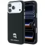 Karl Lagerfeld Genarbte Karl Head Metall MagSafe custodia per iPhone 18 Pro Max / 17 Pro Max, nero