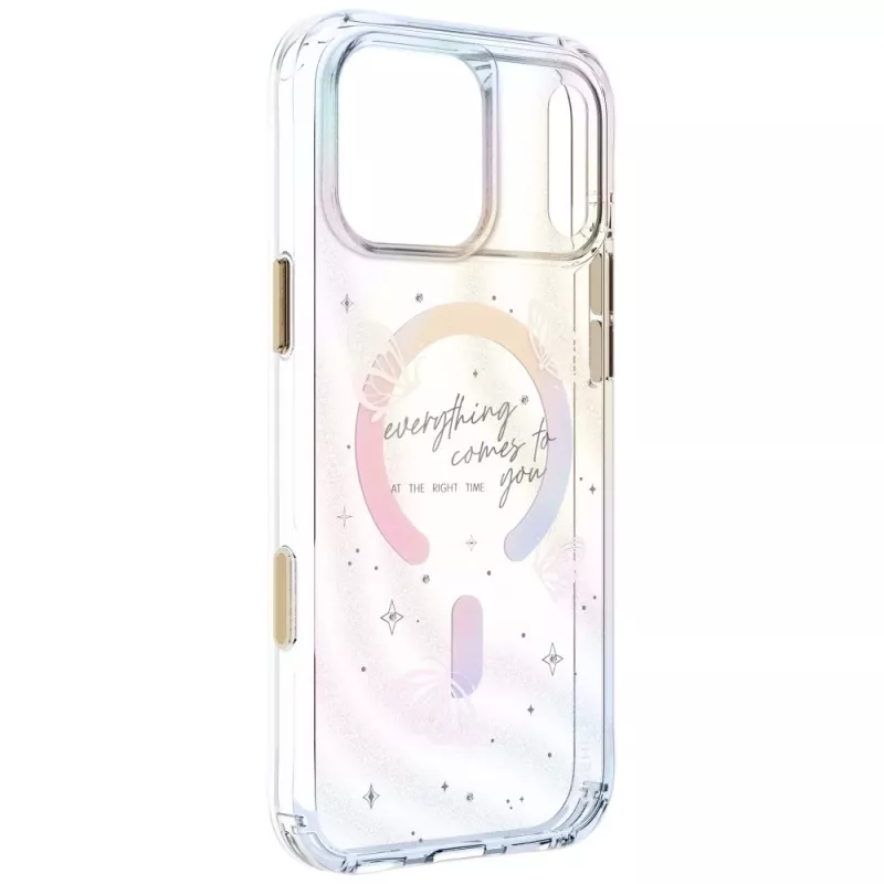 UNIQ Coehl Ellie custodia per iPhone 18 Pro Max / 17 Pro Max, ricarica magnetica, Prism Bloom