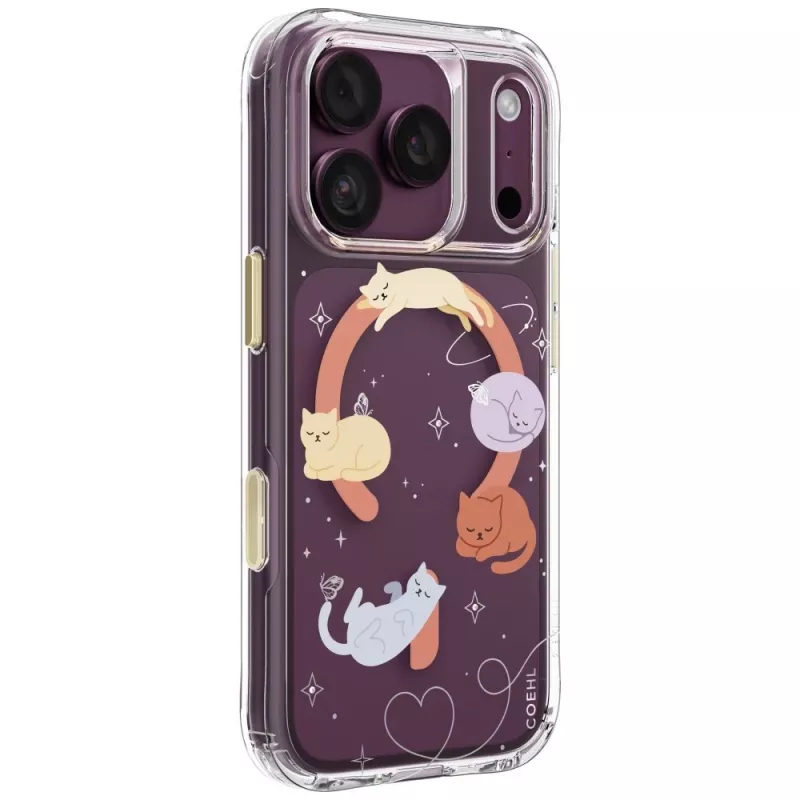 UNIQ Coehl Elysie cover per iPhone 18 Pro / 17 Pro, ricarica magnetica, Whiskered Dreams