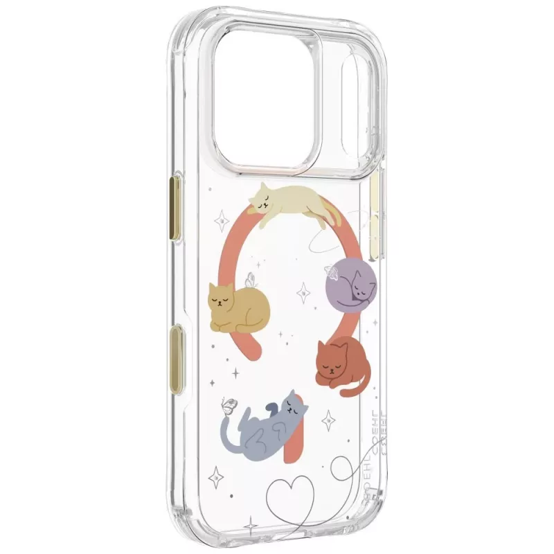UNIQ Coehl Elysie cover per iPhone 18 Pro / 17 Pro, ricarica magnetica, Whiskered Dreams