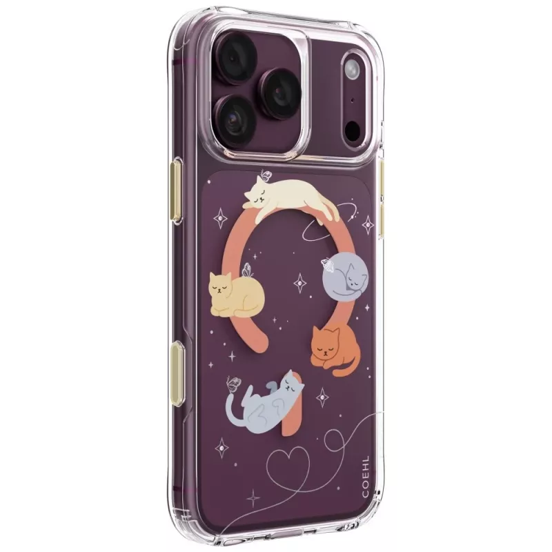 UNIQ Coehl Elysie cover per iPhone 18 Pro Max / 17 Pro Max, ricarica magnetica, Whiskered Dreams