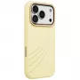 UNIQ Coehl Serina cover per iPhone 18 Pro / 17 Pro, ricarica magnetica, giallo