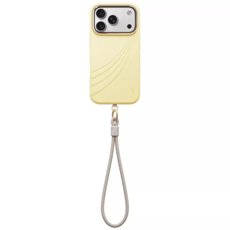 UNIQ Coehl Serina cover per iPhone 18 Pro / 17 Pro, ricarica magnetica, giallo