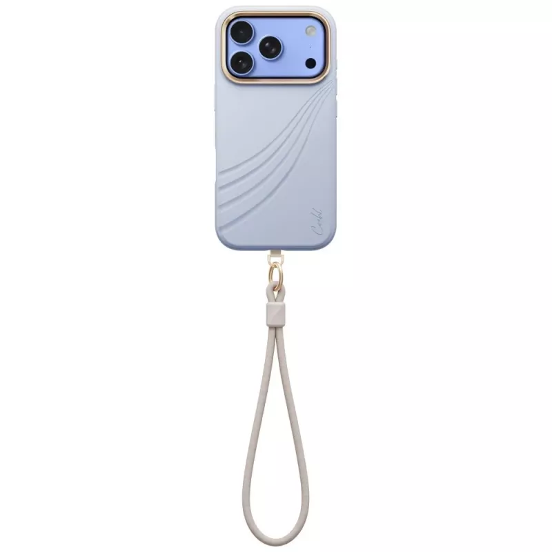 UNIQ Coehl Serina cover per iPhone 18 Pro / 17 Pro, ricarica magnetica, blu