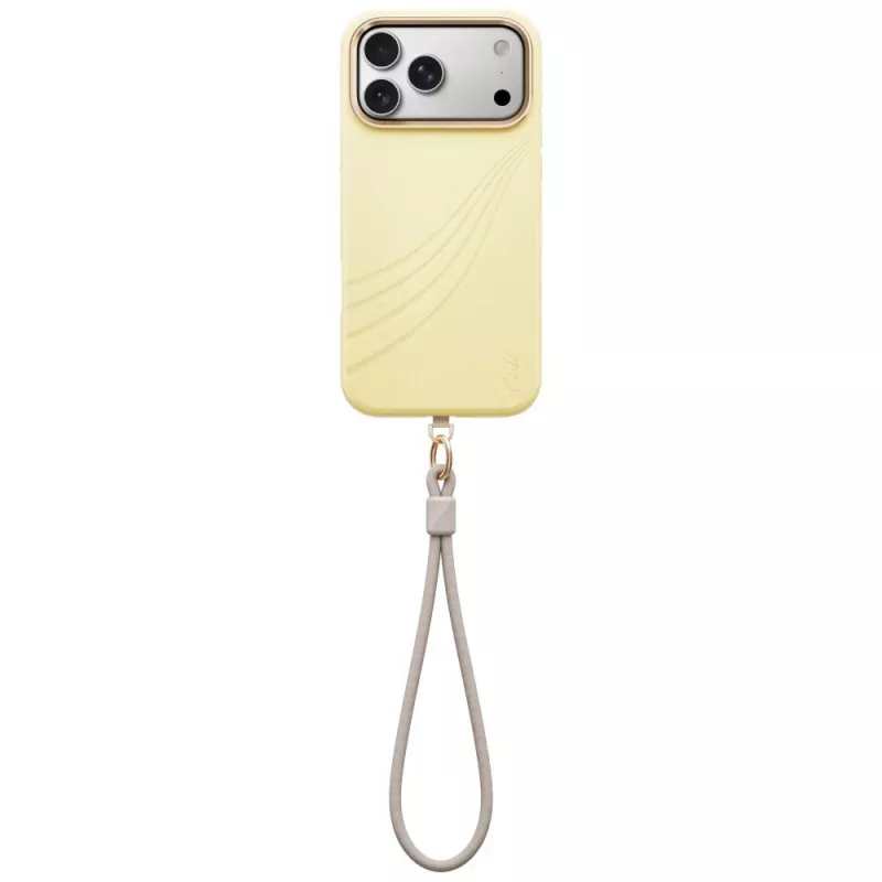 UNIQ Coehl Serina cover per iPhone 18 Pro Max / 17 Pro Max, ricarica magnetica, giallo