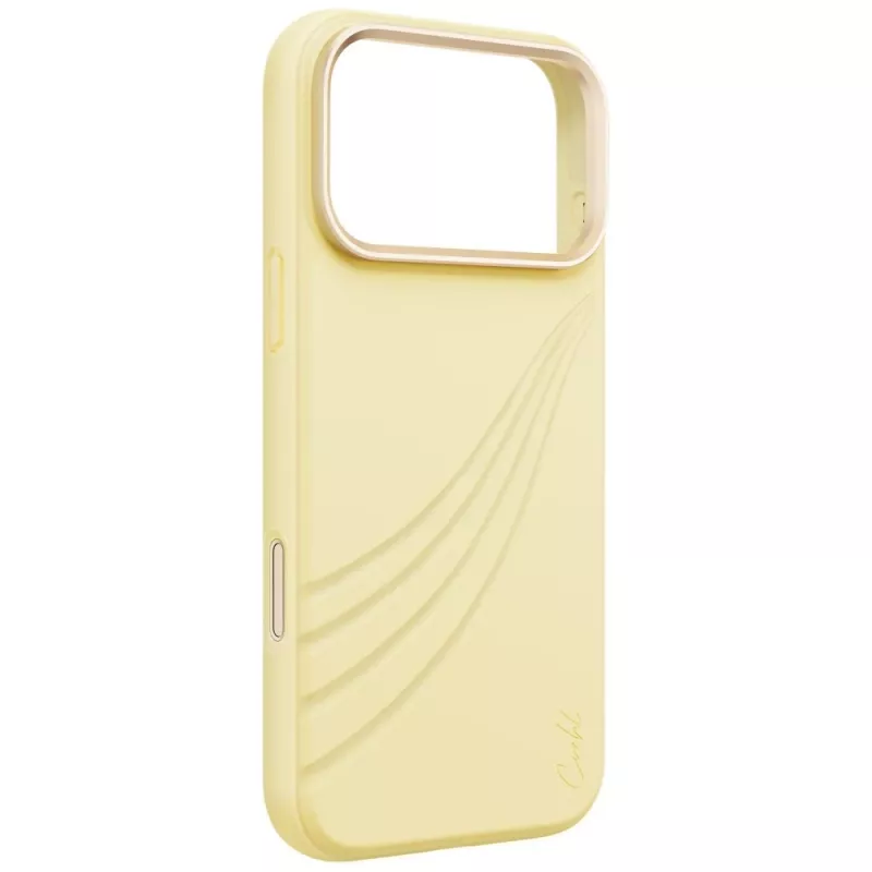 UNIQ Coehl Serina cover per iPhone 18 Pro Max / 17 Pro Max, ricarica magnetica, giallo
