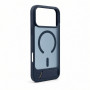 Evelatus cover MagSafe con rivestimento in gomma e supporto per Apple iPhone 18 Pro Max, blu navy