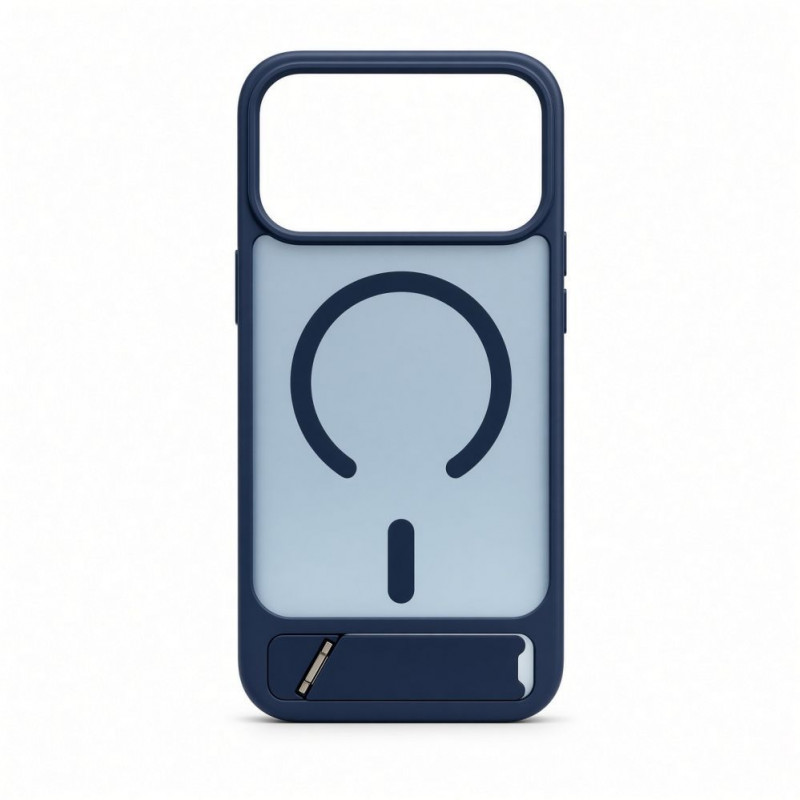 Evelatus cover MagSafe con rivestimento in gomma e supporto per Apple iPhone 18 Pro Max, blu navy