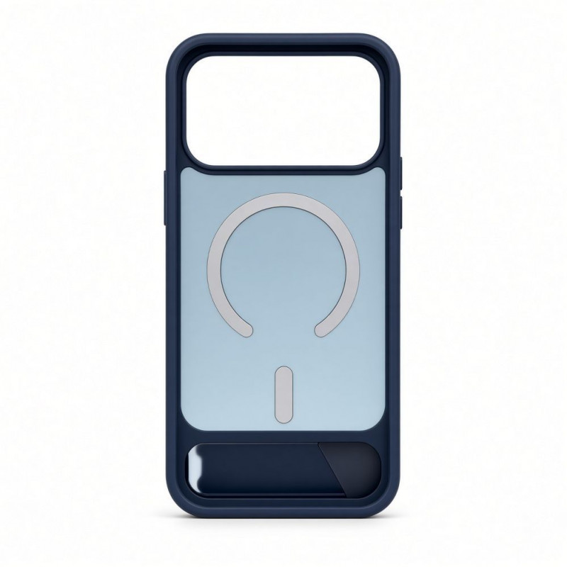 Evelatus cover MagSafe con rivestimento in gomma e supporto per Apple iPhone 18 Pro Max, blu navy