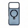 Evelatus Shield cover con MagSafe e supporto per Apple iPhone 18 Pro Max, anello opaco, blu navy