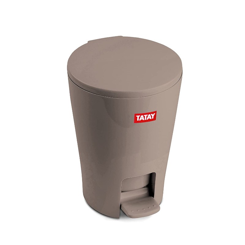 Tatay Diabolo cestino portarifiuti da bagno con pedale, 5 l, marrone