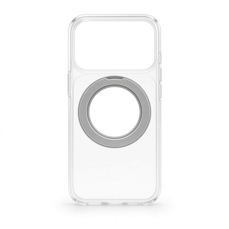 Evelatus cover Hybrid MagSafe con supporto in metallo 360 per Apple iPhone 18 Pro, PC+TPU, trasparente