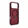 Evelatus Shield cover con MagSafe e supporto per Apple iPhone 18 Pro, anello opaco, bordeaux