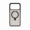 Evelatus Shield cover con MagSafe e supporto per Apple iPhone 18 Pro, anello opaco, grigio fumo