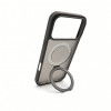 Evelatus Shield cover con MagSafe e supporto per Apple iPhone 18 Pro, anello opaco, grigio fumo