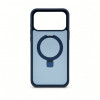 Evelatus Shield cover con MagSafe e supporto per Apple iPhone 18 Pro, anello opaco, blu navy