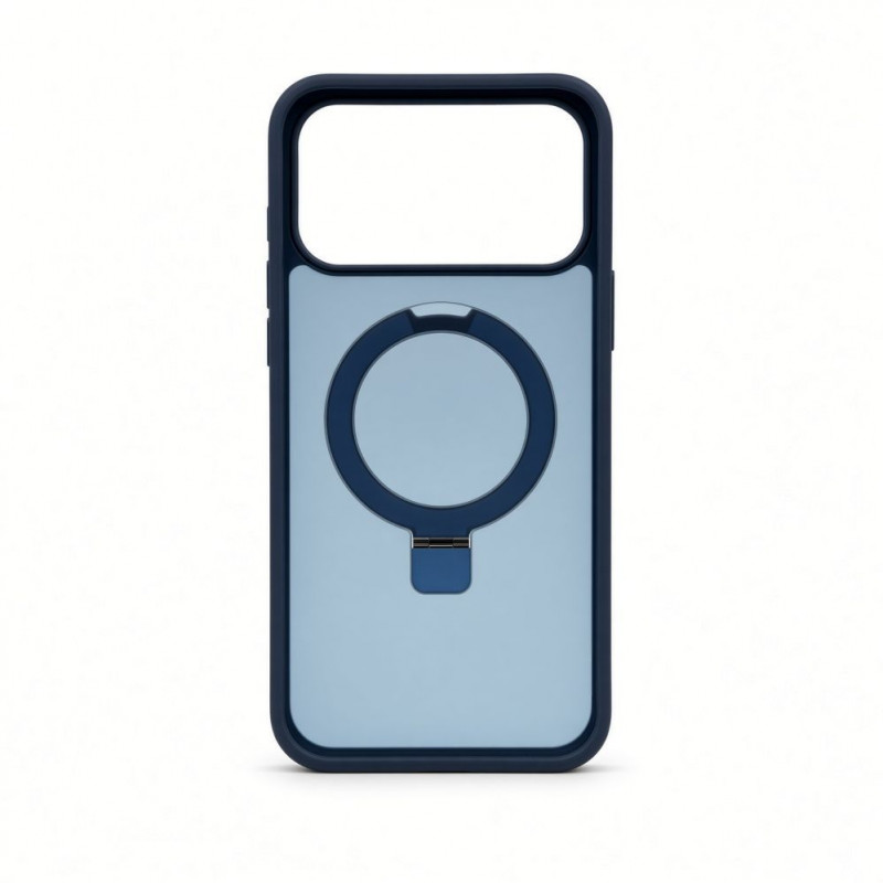 Evelatus Shield cover con MagSafe e supporto per Apple iPhone 18 Pro, anello opaco, blu navy