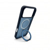 Evelatus Shield cover con MagSafe e supporto per Apple iPhone 18 Pro, anello opaco, blu navy