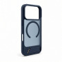 Evelatus cover MagSafe con rivestimento in gomma e supporto per Apple iPhone 18 Pro, blu navy