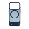 Evelatus cover MagSafe con rivestimento in gomma e supporto per Apple iPhone 18 Pro, blu navy