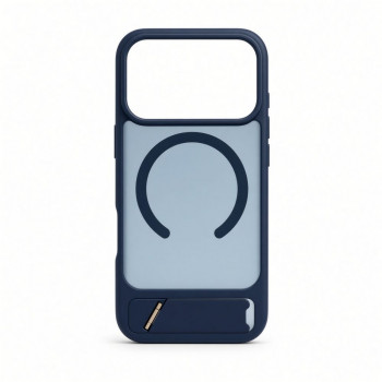 Evelatus cover MagSafe con rivestimento in gomma e supporto per Apple iPhone 18 Pro, blu navy