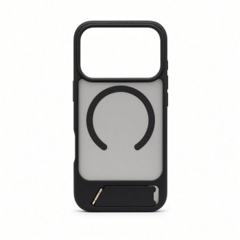 Evelatus cover MagSafe con rivestimento in gomma e supporto per Apple iPhone 18 Pro, nero