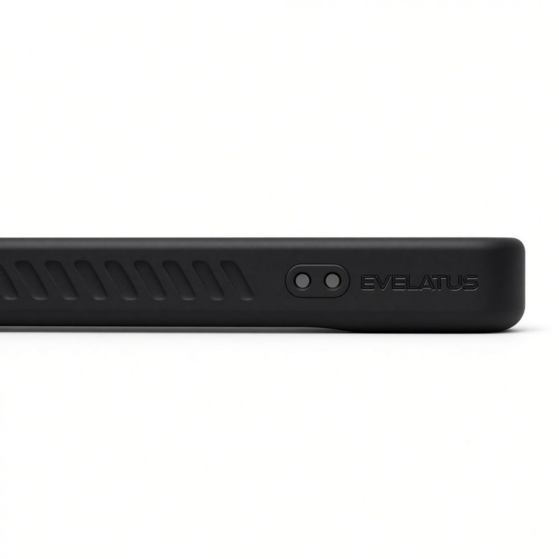 Evelatus cover MagSafe con rivestimento in gomma e supporto per Apple iPhone 18 Pro, nero