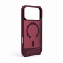 Evelatus cover MagSafe con rivestimento in gomma e supporto per Apple iPhone 18 Pro Max, bordeaux