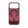 Evelatus cover MagSafe con rivestimento in gomma e supporto per Apple iPhone 18 Pro Max, bordeaux