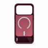 Evelatus cover MagSafe con rivestimento in gomma e supporto per Apple iPhone 18 Pro Max, bordeaux