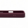Evelatus cover MagSafe con rivestimento in gomma e supporto per Apple iPhone 18 Pro Max, bordeaux