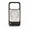 Evelatus cover MagSafe con rivestimento in gomma e supporto per Apple iPhone 18 Pro, grigio fumo
