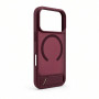 Evelatus cover MagSafe con rivestimento in gomma e supporto per Apple iPhone 18 Pro, bordeaux