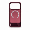 Evelatus cover MagSafe con rivestimento in gomma e supporto per Apple iPhone 18 Pro, bordeaux