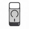 Evelatus cover MagSafe con rivestimento in gomma e supporto per Apple iPhone 18 Pro Max, grigio fumo