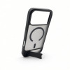 Evelatus cover MagSafe con rivestimento in gomma e supporto per Apple iPhone 18 Pro Max, grigio fumo