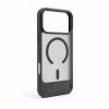 Evelatus cover MagSafe con rivestimento in gomma e supporto per Apple iPhone 18 Pro Max, grigio fumo