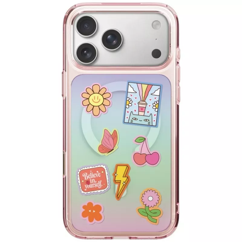 UNIQ Coehl Estelle cover per iPhone 18 Pro / 17 Pro, ricarica magnetica, rosa